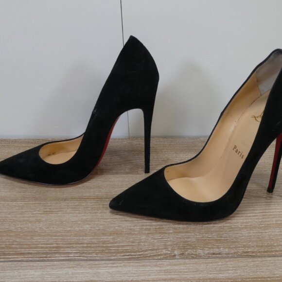 Christian Louboutin So Kate 120mm Black Suede - Picture 4 of 7